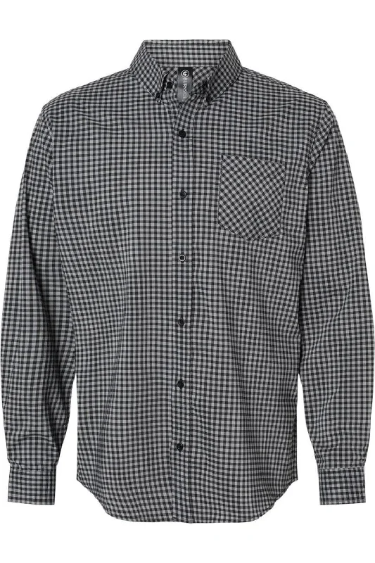 Men's casual corduroy shirt-Burnside Technical Stretch Burn Shirt