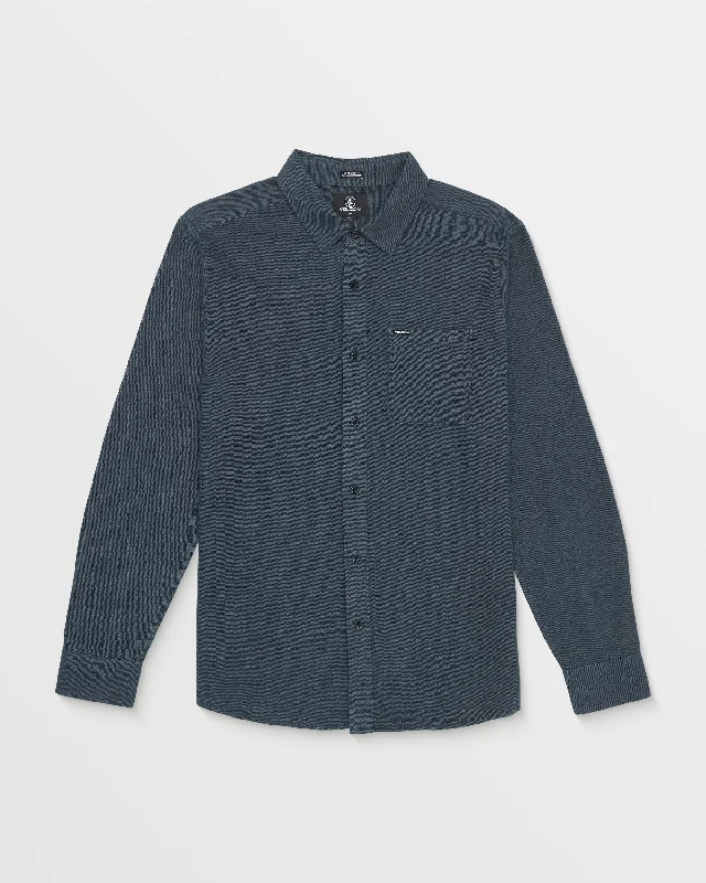 Caden Long Sleeve Flannel Shirt - Dark Slate