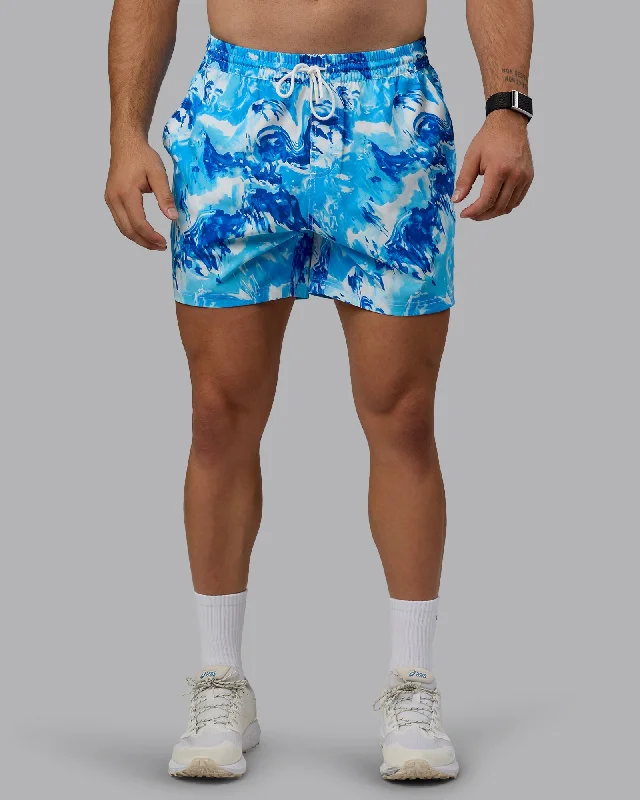 Men's tailored twill pants-Daily 5" Swim Shorts - React Blue-Cockatoo