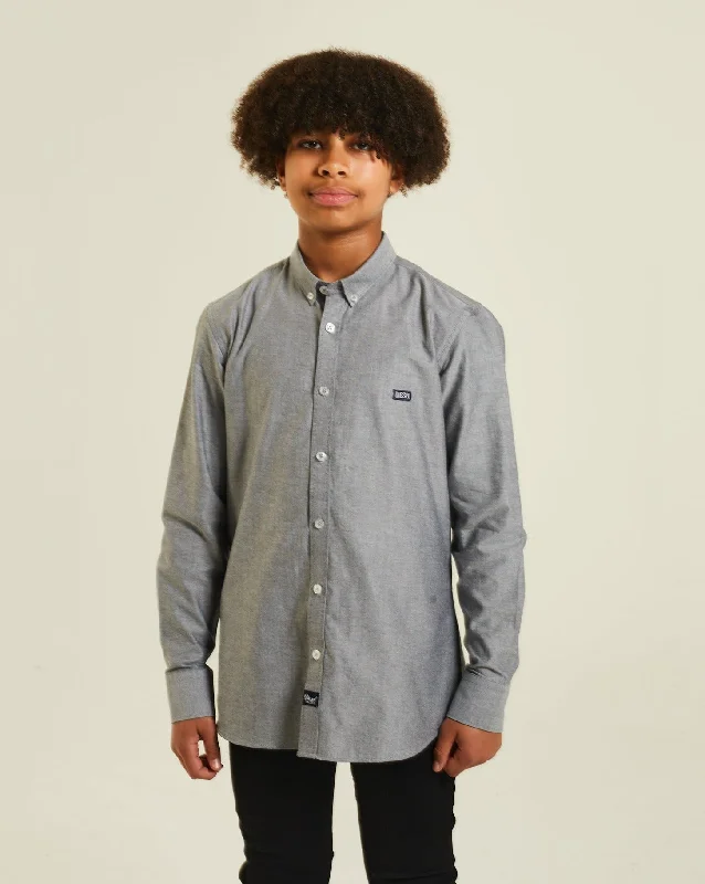 Men's casual gingham shirt-Tiernan Shirt Grey