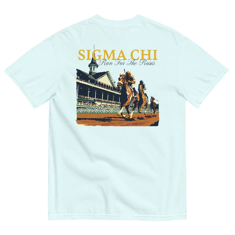 Men's short-sleeve cool pattern shirt-Drop 003: Sigma Chi Derby T-Shirt by Comfort Colors