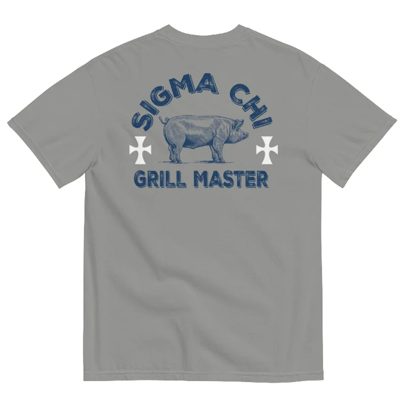 Men's short-sleeve lightweight camo shirt-Drop 005: Sigma Chi BBQ T-Shirt by Comfort Colors