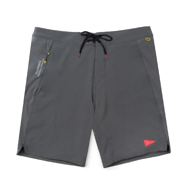 Men's lightweight faded jeans-Florence Marine X F1 Burgee Cordura Boardshorts-Charcoal Solid