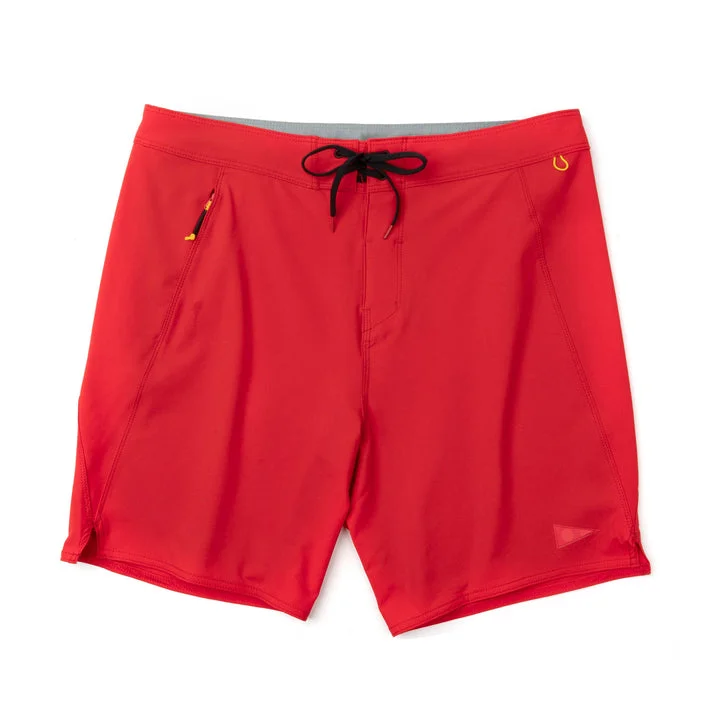 Men's formal pleated pants-Florence Marine X Standard Issue Boardshorts-Racing Red