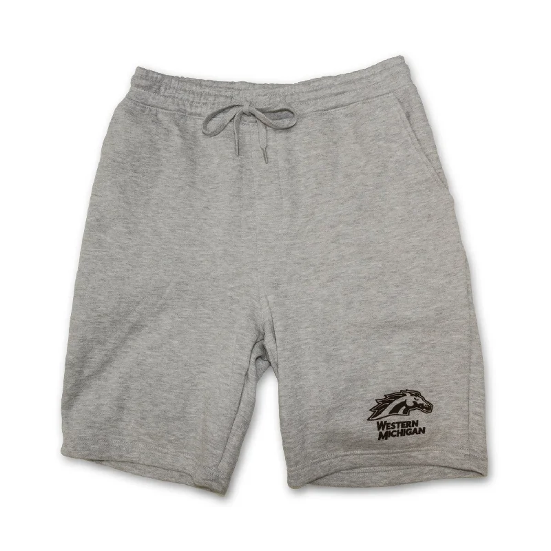 Men's relaxed denim joggers-Western Michigan Fleece Sweatshorts