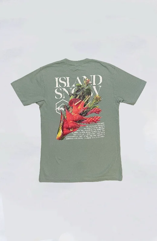 Men's short-sleeve sporty faded tee-Island Snow Hawaii - IS Heliconia Midweight Tee