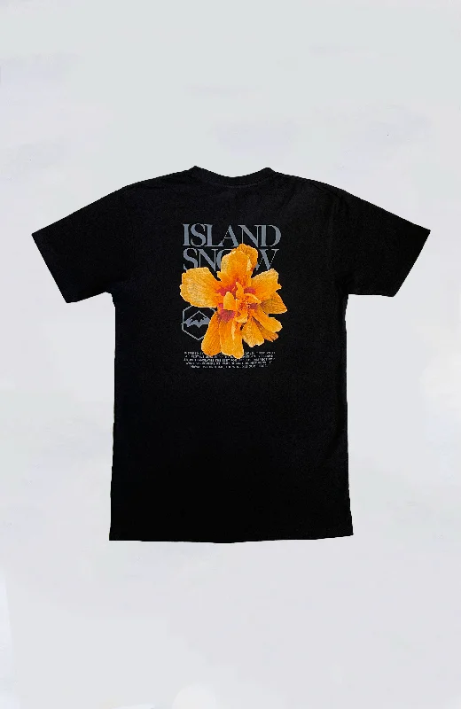 Men's short-sleeve casual mesh top-Island Snow Hawaii - IS Sunrise Hibiscus Heavyweight Tee