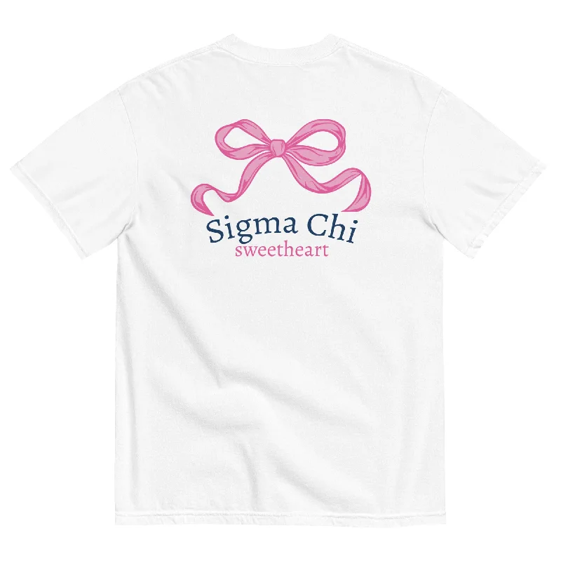 Men's short-sleeve bold tie-dye top-Sigma Chi Sweetheart Bow T-Shirt