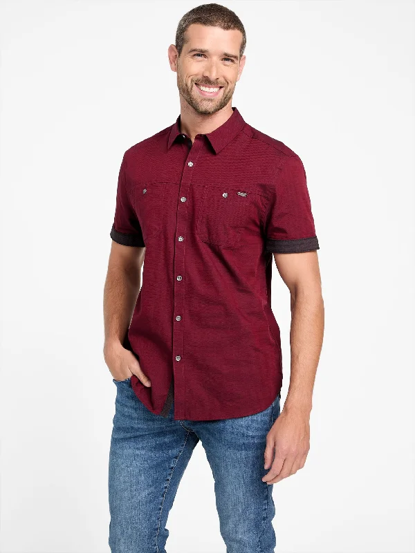 Men's rugged gingham shirt-Mavin Double Pocket Shirt