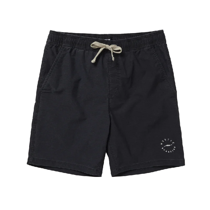 Men's dark corduroy jeans-Mystic The Volley Hybrid Shorts-Black