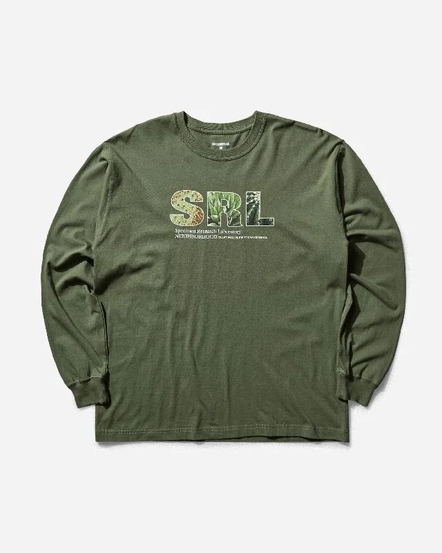 Men's short-sleeve distressed design tee-Men's SRL LS-2 Longsleeve T-Shirt Olive Drab