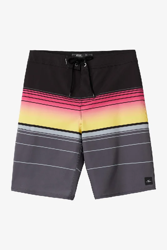 Men's formal corduroy trousers-O'Neill Hyperfreak Heat Stripe 21 Boardshorts-Black