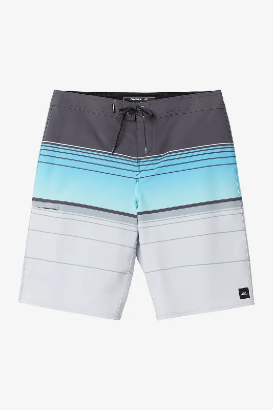 Men's relaxed performance joggers-O'Neill Hyperfreak Heat Stripe 21 Boardshorts-Fog