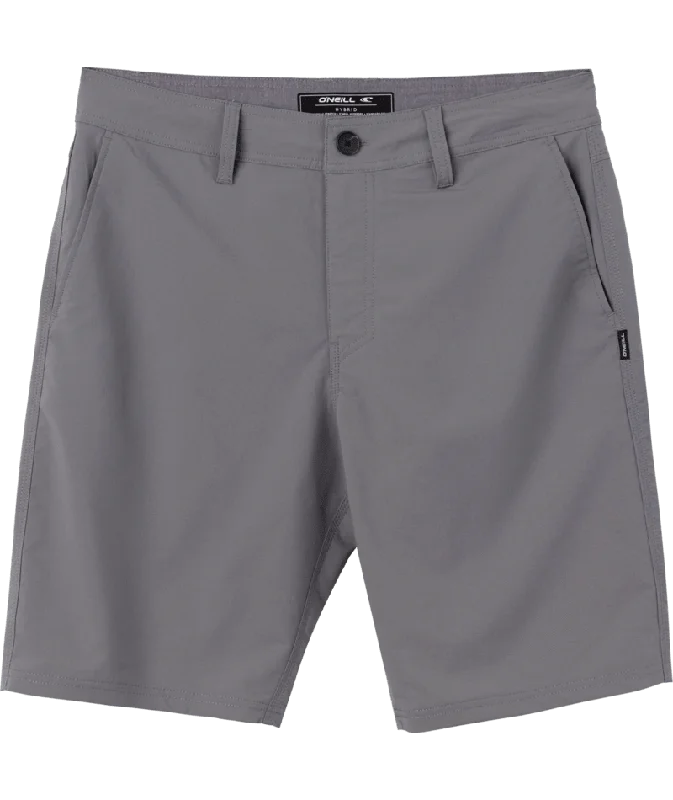 Men's tailored performance trousers-O'Neill Stockton 20 Shorts-Grey