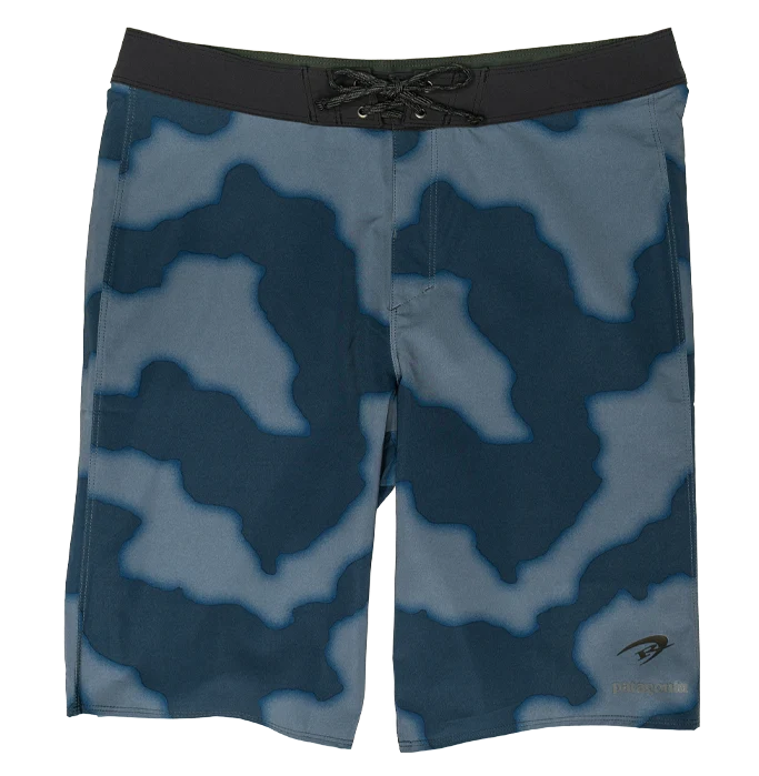 Men's soft linen joggers-Patagonia x REAL Hydropeak 21 in. Boardshorts-Clouds: Utility Blue