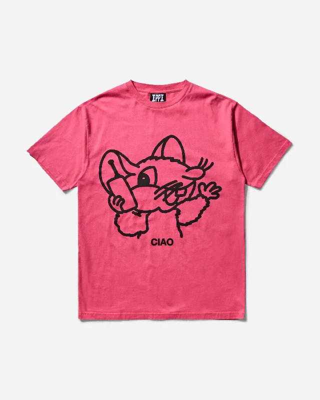 Men's short-sleeve subtle logo top-Men's Ciao Ciao T-Shirt Cherry Pink