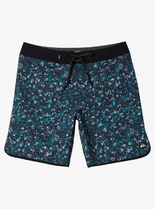 Men's classic tapered pants-Quiksilver Highline Scallop 19 Boardshorts-Dark Navy