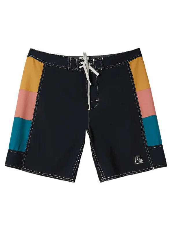 Men's classic corduroy pants-Quiksilver Original Arch Panel 18 Boardshorts-Black