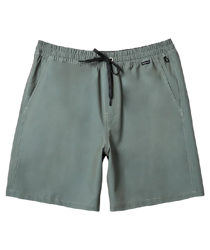 Men's relaxed twill pants-Quiksilver Taxer Amphibian 18 Shorts-Sea Spray