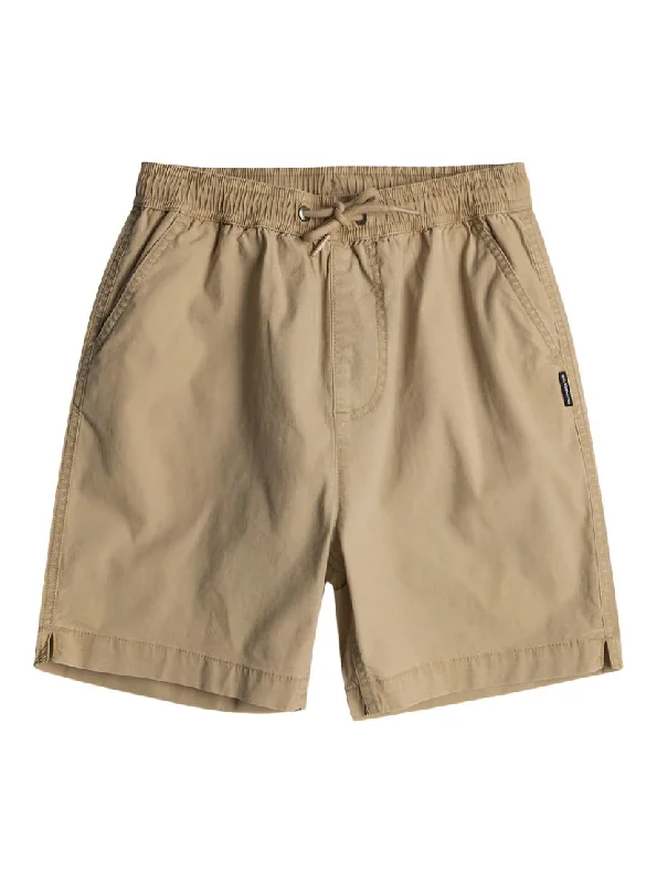 Men's rugged denim pants-Quiksilver Taxer Shorts-Khaki