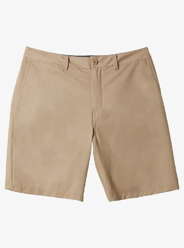 Men's tailored performance trousers-Quiksilver Union Amphibian 20 Shorts-Khaki