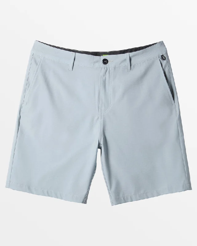 Men's modern twill trousers-Quiksilver Union Heather Amphibian 20 Shorts-Quarry