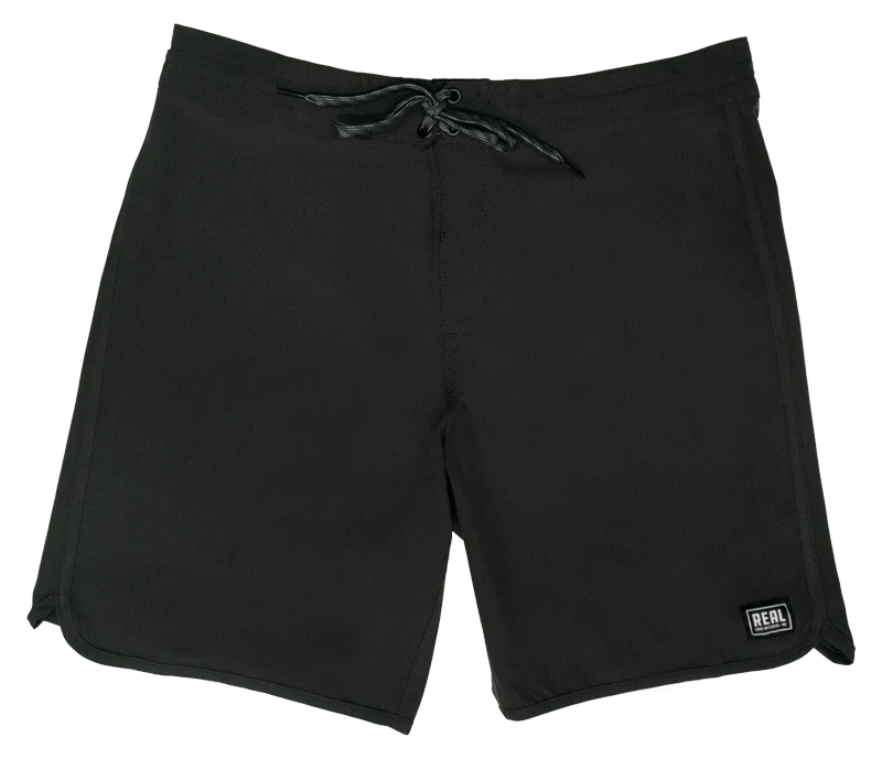 Men's stretchy performance pants-REAL Dodge Boardshorts-Black