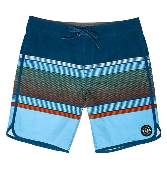 Men's durable denim pants-REAL Manu Boardshorts-Navy