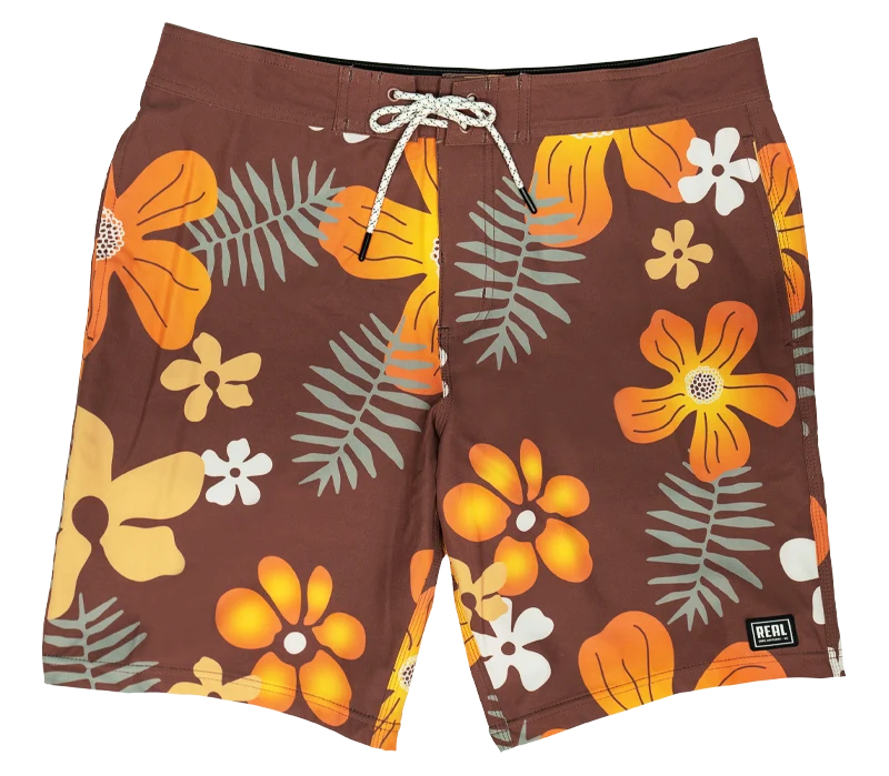 Men's casual travel joggers-REAL Trip Aloha Boardshorts-Clove