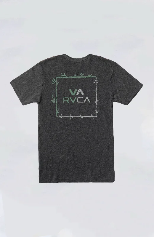 Men's short-sleeve tropical logo shirt-RVCA - Bordered Tee