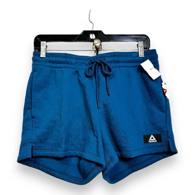 Men's tapered fit linen pants-Shorts By Reebok In Blue, Size: S