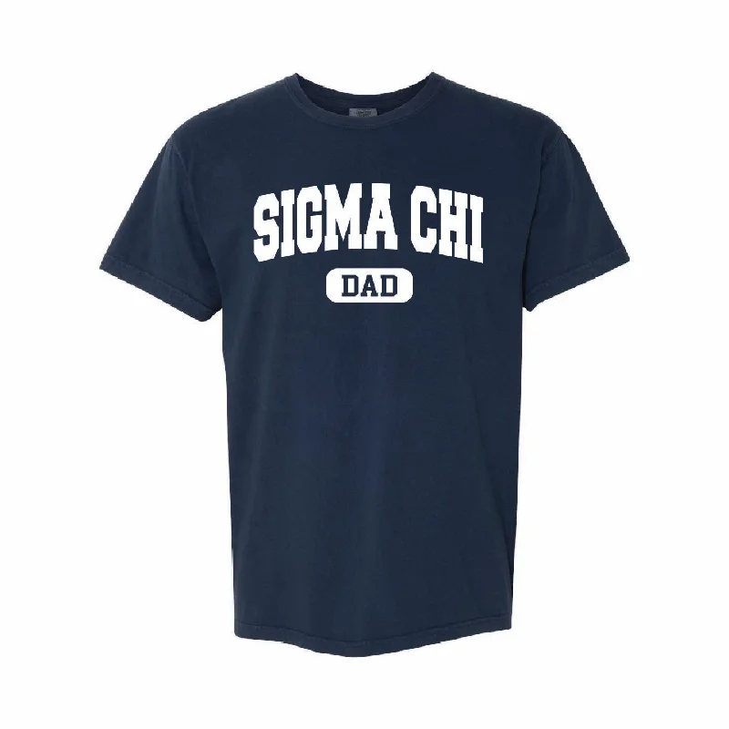 Men's short-sleeve lightweight logo top-Sigma Chi Dad T-Shirt