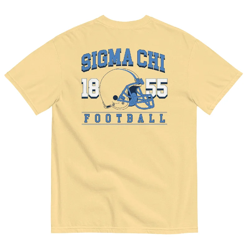 Men's short-sleeve sporty v-neck top-Sigma Chi Game Day T-Shirt by Comfort Colors (2023)