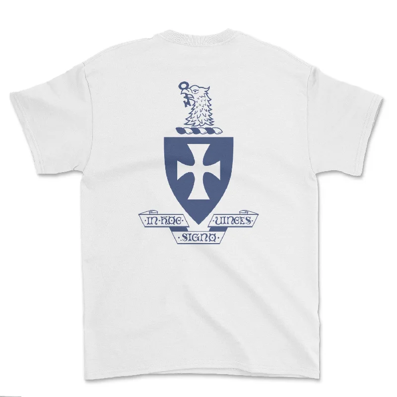 Men's short-sleeve versatile graphic tee-Sigma Chi Letters & Crest T-Shirt