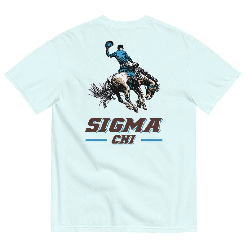 Men's short-sleeve high-performance top-Sigma Chi Western T-Shirt by Comfort Colors (2023)