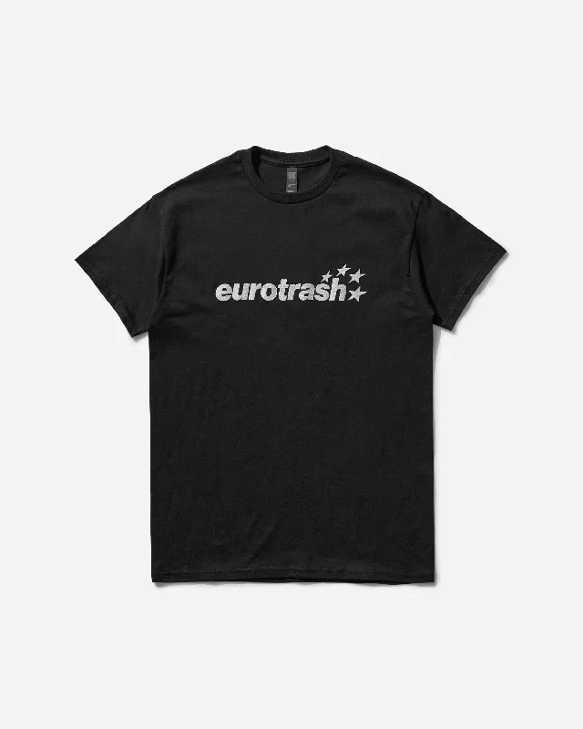 Men's short-sleeve textured logo tee-Men's Corbin Shaw EUROTRASH T-Shirt Black