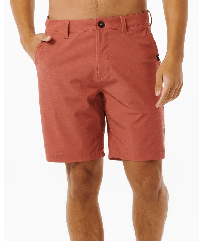 Men's classic travel pants-Rip Curl Boardwalk Phase Nineteen Shorts-Terracotta