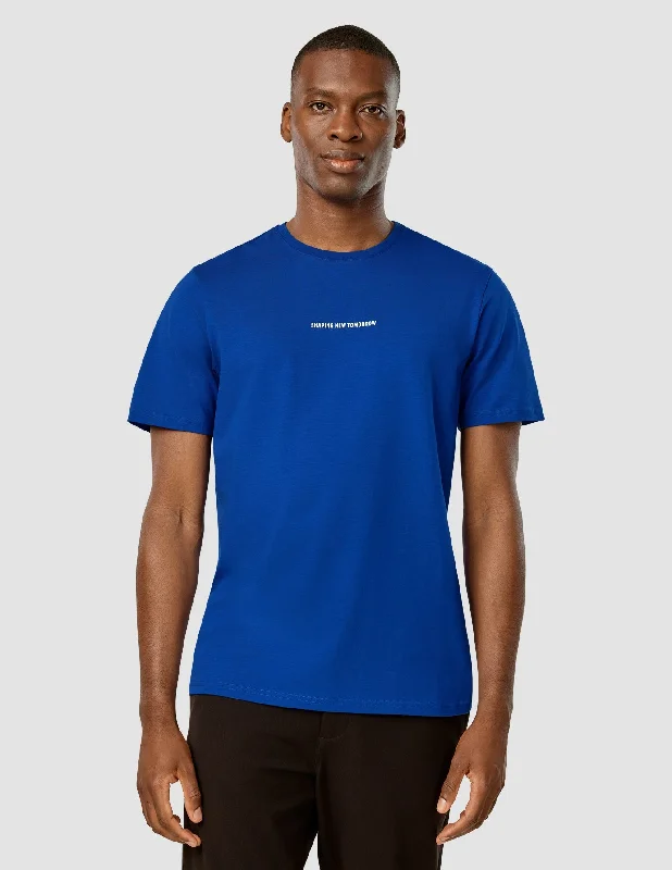 Men's short-sleeve sporty logo tee-Supima T-Shirt Autograph Magnetic Blue