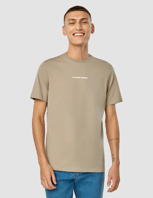 Men's short-sleeve rugged v-neck tee-Supima T-Shirt Autograph Wooden Beige