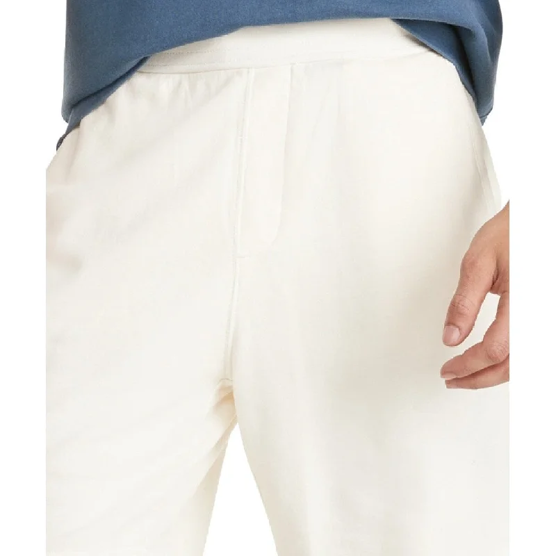 Men's dark ripstop pants-Tommy Hilfiger Men's Garment Dyed Cotton Sweat Shorts White Size X-Large