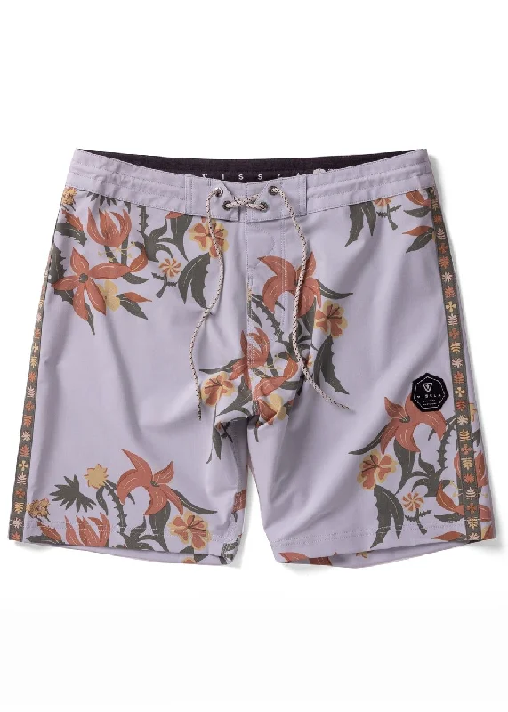 Men's lightweight ripstop pants-Vissla Hibiscus Haze 17.5" Boardshorts-Bone