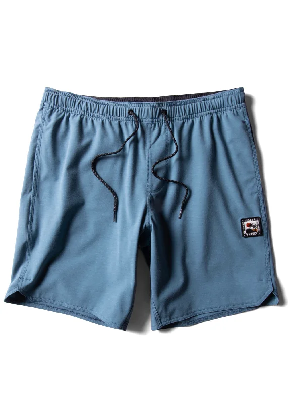 Men's classic cargo jeans-Vissla Solid Sets 17.5" Ecolastic Boardshorts-Tidal Blue