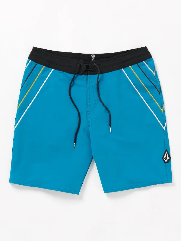 Men's casual pleated pants-Volcom Stone V Liberators 19 Boardshorts-Ocean Teal