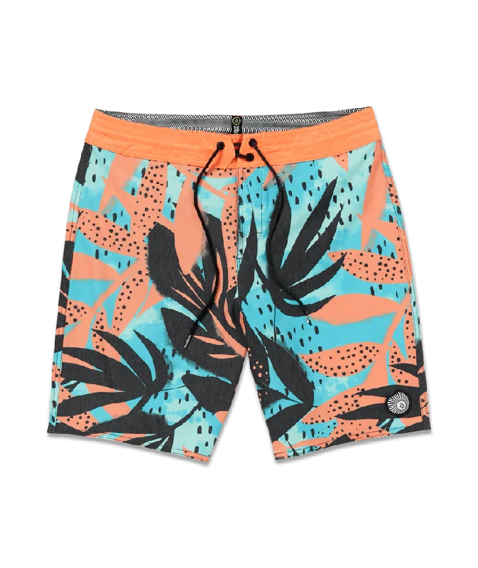 Men's classic cargo jeans-Volcom Waterside Floral Stoney 19 Boardshorts-Tigerlily