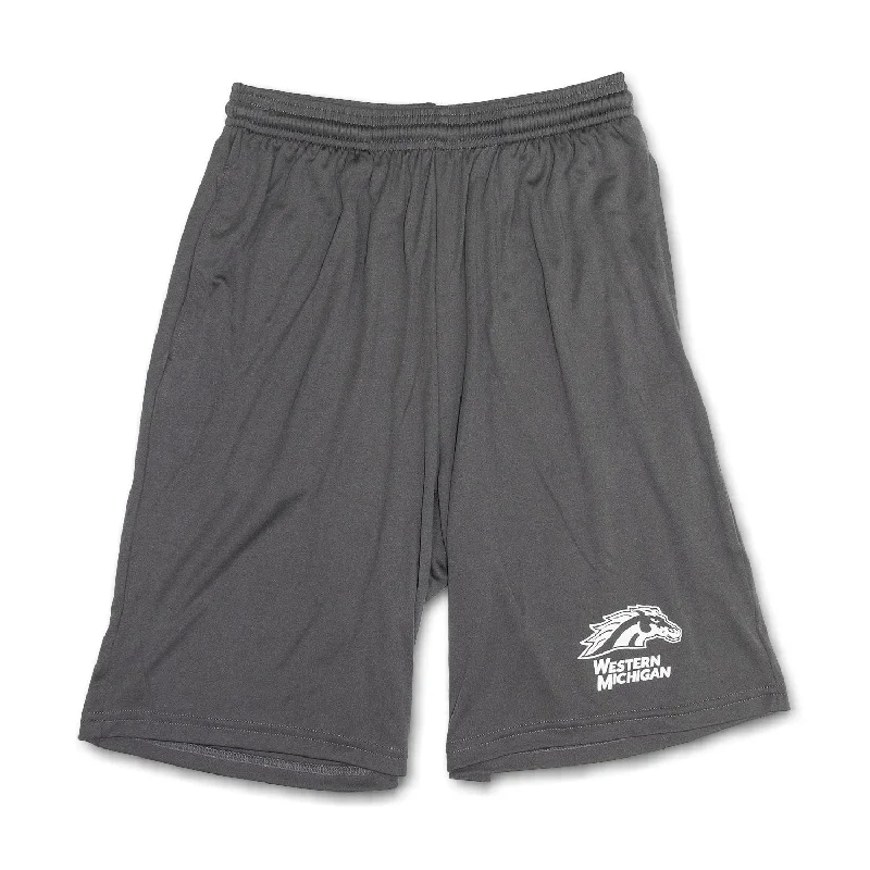 Men's classic pleated trousers-Western Michigan Bronco Workout Shorts