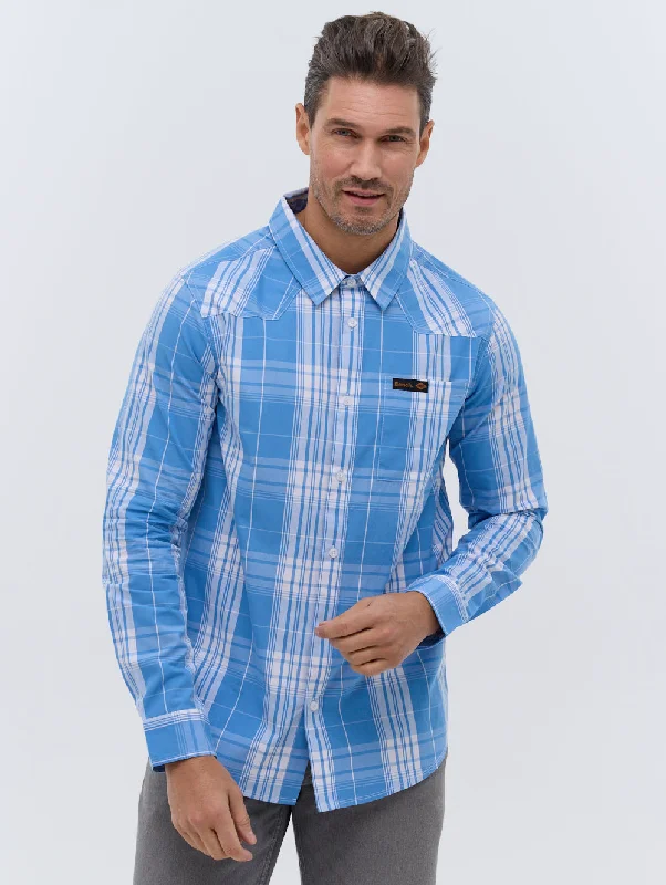 Men's casual corduroy shirt-Zimma Long Sleeve Check Shirt