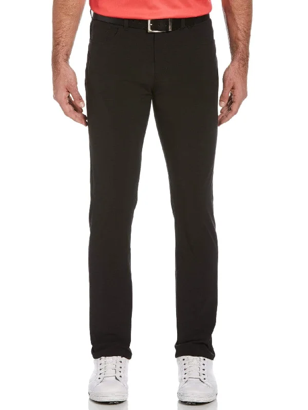 Men's rugged performance joggers-Men's 5 Pocket Horizontal Texture Golf Pant