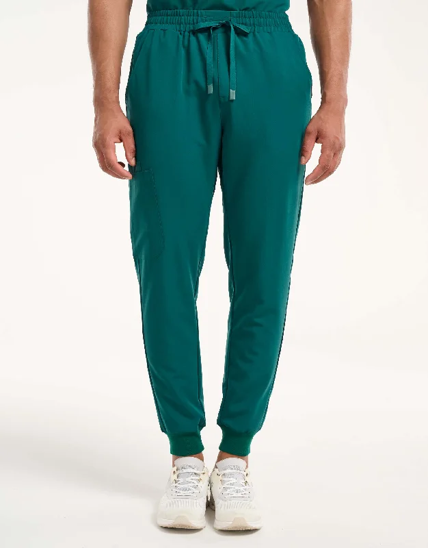 Men's modern twill joggers-Aspire Jogger Scrub Pants - Harbour Green