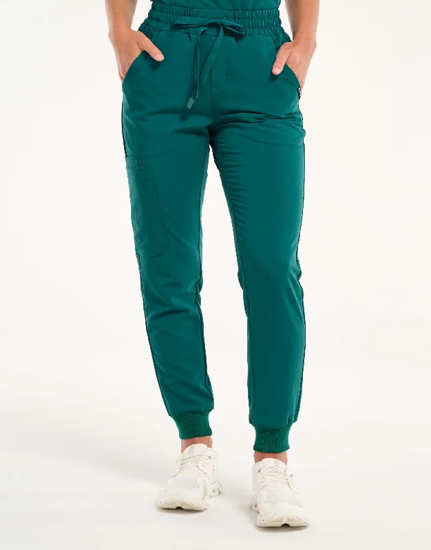 Men's trendy travel pants-Aspire Jogger Scrub Pants - Harbour Green