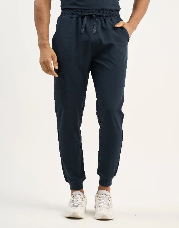 Men's classic travel pants-Aspire Jogger Scrub Pants - Midnight Navy